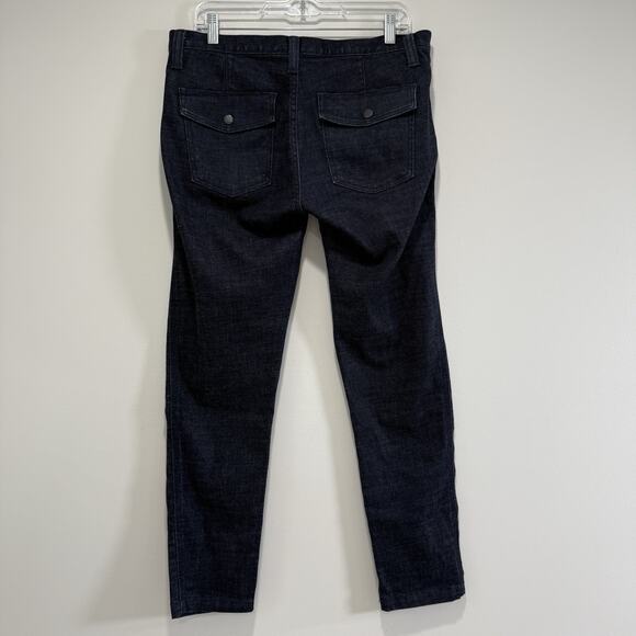 Gap 1969 Dark Wash Low Rise Slim Straight Leg Trouser Jeans Size 28 6T Y2K Style - Picture 9 of 9